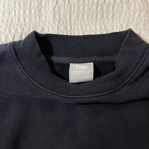 TNA CozyAF Womens Sweater in Black Size Medium